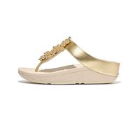 Fitflop Women's FINO Bauble-Bead Toe-Post Sandals, Platino, 4 UK