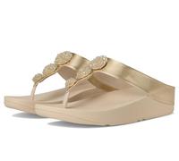 FitFlop Women's Fino Beadie-button Metallic Toe-post SandalsWedge Sandal