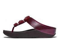 Fitflop Women's FINO BEADIE-Button Toe-Post Sandals, Metallic Ruby, 4 UK