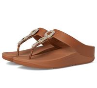 Fitflop Women's Fino Crystal-chain Leather Toe-post SandalsSandal