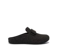 Fitflop Womens Fit Flop Chrissie II Haus e01 Bow Felt Slippers in Black - Size UK 3