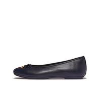 Fitflop Womens Fit Flop Delicato Bow Soft Leather Slippers in Navy - Size UK 3