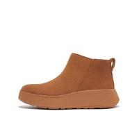 Fitflop Womens Fit Flop F-Mode Suede Flatform Zip Ankle Boots in Tan - Size UK 6