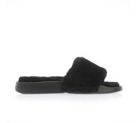 Fitflop Womenss Fit Flop iQushion Shearling Slides in Black Textile - Size UK 4