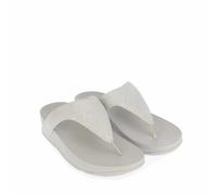 Fitflop Womens Fit Flop Lottie Glitzy Toe Thong Sandals in Silver - Size UK 3