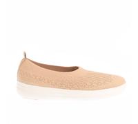 Fitflop Womens Fit Flop Uberknit Slip On Ballet Pumps in Tan Textile - Size UK 5