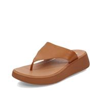 FitFlop F-MODE LEATHER FLATFORM Womens Toe Post Sandals Light Tan - UK 6