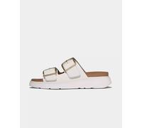Fitflop Gen Ff Buckle Tumbled Leather Sandals White EU 38 Woman