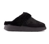 Fitflop Women's Gen-FF Shearling-Collar Suede Slippers, Black, 5 UK