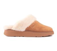 Fitflop Women's Gen-FF Shearling-Collar Suede Slippers, Desert Tan, 3 UK