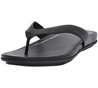 Fitflop Women's Gracie Leather FLIP-Flops Flat Sandal, All Black, 4 UK