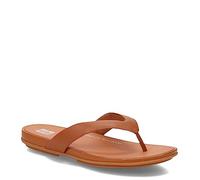 Fitflop Women's Gracie Leather FLIP-Flops Flat Sandal, Light Tan, 9 UK