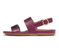FitFlop Women's Gracie Sequin Leather Back-Strap Sandals Wedge, Ruby, 7 UK