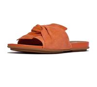 FitFlop Women's Gracie Soft-Twist Suede Slides Wedge Sandal, Satsuma, 7 UK