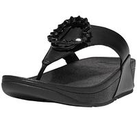 FitFlop Womens Halo Toe Post Sandals All Black 4
