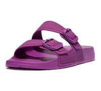 Fitflop Women's Iqushion Bar Buckle Slide Flat Sandal (VIOLET, uk_footwear_size_system, adult, women, numeric, medium, numeric_3)