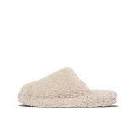 Fitflop Women's iQUSHION D-Luxe Padded Teddy Slipper Mules Shoe, Milk Ice, 5 UK