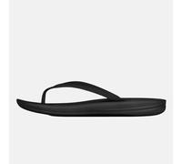 Fitflop Womens Iqushion E54-090 All Black Flip Flops Rubber - Size UK 8