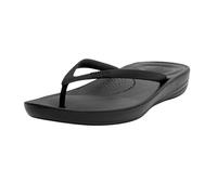 FitFlop Women's iQushion Ergonomic Flip Flops - Lightweight & Comfortable with Natural Arch Support - All Black - 5 UK