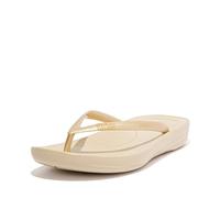 FitFlop Women's iQushion Ergonomic Flip Flops - Lightweight & Comfortable with Natural Arch Support - Gold - 6 UK