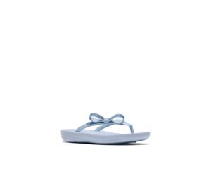 FitFlop Women's Iqushion Glitz-Bow Flip-Flops Blue | Size: 5 FitFlop Blue 5