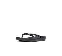 FitFlop Women's Iqushion Multi-Crystal Ergonomic Flip-Flops Black | Size: 5 FitFlop Black 5