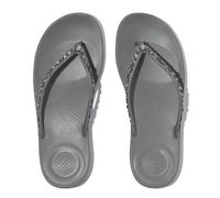 Fitflop Women's iQUSHION Multi-Crystal Ergonomic FLIP-Flops, Grey, 4 UK