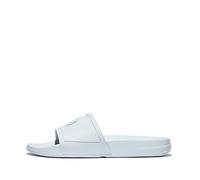 Fitflop Women's iQUSHION Slides Flat Sandal, Seafoam Blue, 4 UK