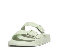Fitflop Women's iQushion Two-bar Buckle Slides Sandal - Lightweight & Comfortable with Natural Arch Support - Sagebrush - 8 UK