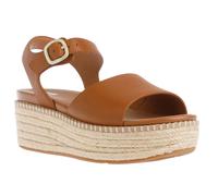 FitFlop Womens/Ladies Eloise Leather Backstrap Wedge Espadrilles - Tan - Tan - 6.5 UK