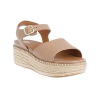 FitFlop Womens/Ladies Eloise Leather Backstrap Wedge Sandals - Beige - Beige - 8 UK