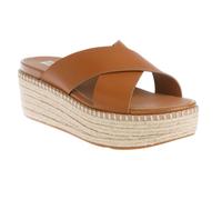 FitFlop Womens/Ladies Eloise Leather Cross Strap Wedge Sandals - Tan - Tan - 5 UK