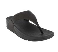 FitFlop Womens/Ladies Lulu Shimmer Toe Post Sandals - Black - Black - 4 UK