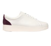 Fitflop Womens/Ladies Rally Crystal Leather Trainers (White/Mauve/Wine) - Multicolour - Size UK 4