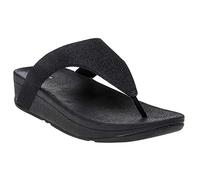 Fitflop Women's Lottie Toe Post - Holiday Glitz Open Sandals,Black (Black 001), 8 (42 EU)