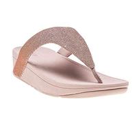 Fitflop Women's Lottie Toe Post - Holiday Glitz Open Sandals,Pink (Rose Gold 323), 7 (41 EU)