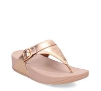 Fitflop Women's LULU Adjustable Leather Toe-Post Sandals, Rose Gold, 6.5 UK