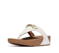 FitFlop Womens Lulu Chunky Snaffle Leather Toe Post Sandals Urban White 8
