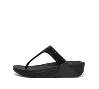 Fitflop Women's Lulu Crystal Embellished Toe-Post Sandals, All Black, 7 UK