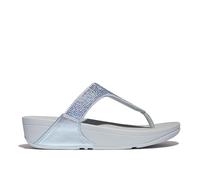Fitflop Women's LULU Crystal Embellished Toe-Post Sandals, Blue, 7 UK
