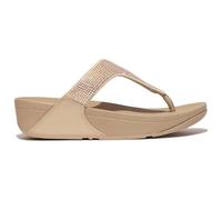 Fitflop Women's Lulu Crystal Embellished Toe-Post Sandals, Latte Beige, 7 UK