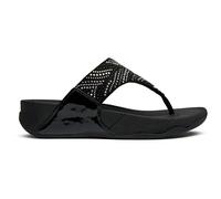 Fitflop Womens Lulu Crystal Feather Flip Flops Sandals Black