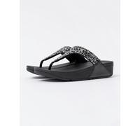 FitFlop Womens Lulu Crystal-Mix Toe-Post Sandals - All Black 090 - All Black 090 - UK7 EU41 US9
