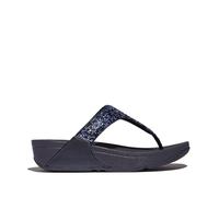 Women's FitFlop LULU CRYSTAL-MIX Womens Toe Post Sandals Midnight Navy - Size: 4