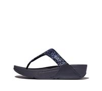 Women's FitFlop LULU CRYSTAL-MIX Womens Toe Post Sandals Midnight Navy - Size: 7