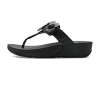 FitFlop Women's, Lulu Flower Thong Sandal, Black, 9