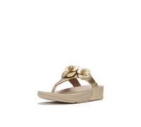Fitflop Lulu Flower Toe Post Sandals Beige,Golden EU 37 Woman