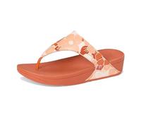 Fitflop Women's LULU FLOWERZ Leather Toe-Post Sandals, Peach, 5 UK
