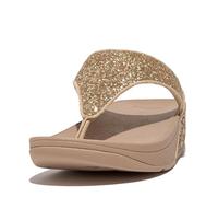Fitflop Women's Lulu Glitter Flip Flops, Toe-Post Sandals, Comfortable with Natural Arch Support - Latte Beige - 6 UK