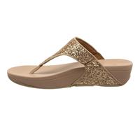FITFLOP Womens Lulu Glitter Toe Thong Sandals (Gold) Colour: Gold, Size: 8